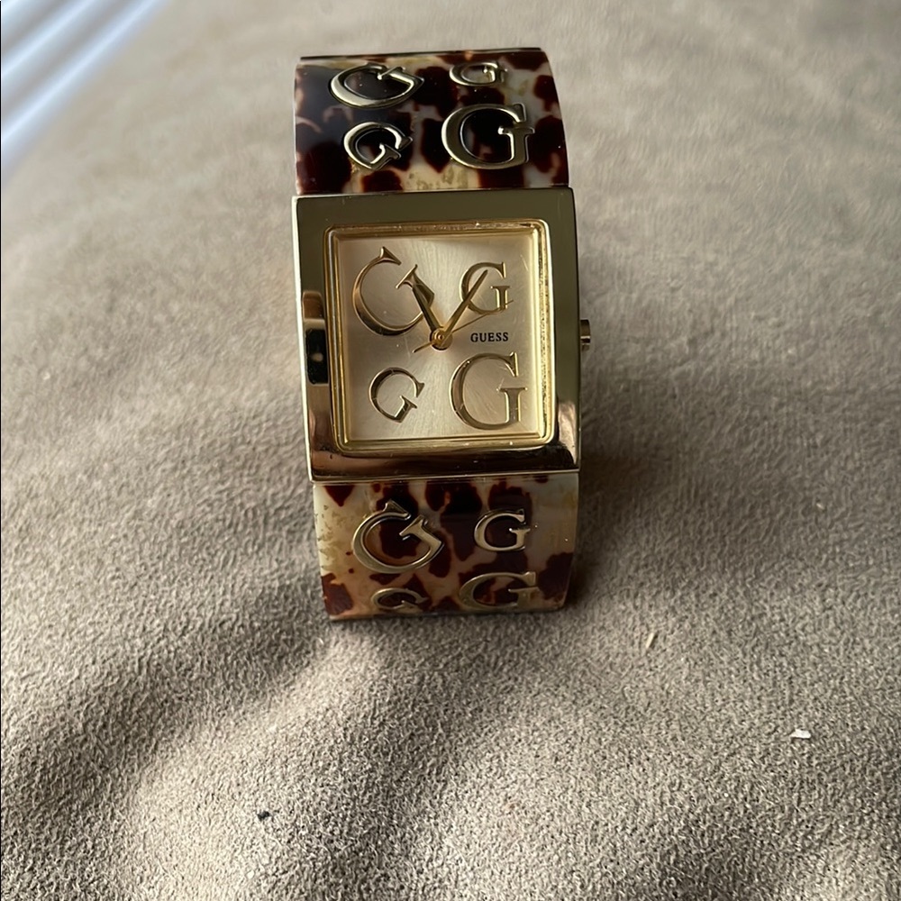 Guess Women's Gold and Brown Watch